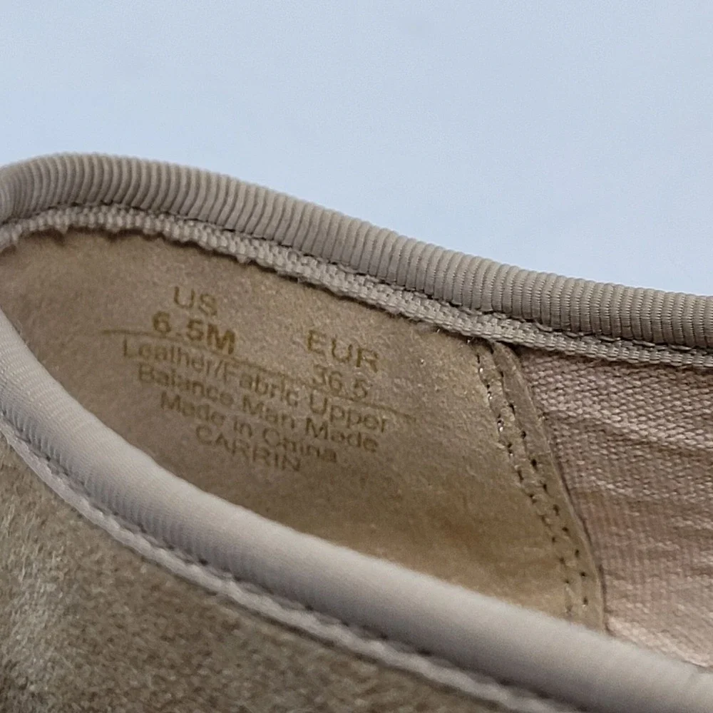 Sam Edelman Suede Leather Carrin‎ Espadrille Flat Shoes 6.5 Tan Casual Slip-On